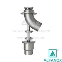 ALFANOX - AISI 304 Paslanmaz Çelik Kazan İçine Açılan Tank Dip/Kırıcı Pistonlu Vana - Seri: 605 Ara Parçalı