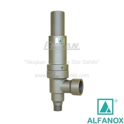 ALFANOX - AISI 316 Paslanmaz Çelik Oransal Emniyet Vanası - Seri: 741 Giriş: Nipel, Çıkış: Manşon Tip