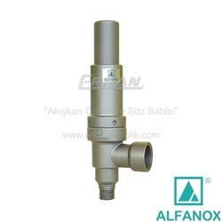 ALFANOX - AISI 316 Paslanmaz Çelik Tam Kalkışlı Emniyet Vanası - Seri: 742 Giriş: Nipel, Çıkış: Manşon Tip