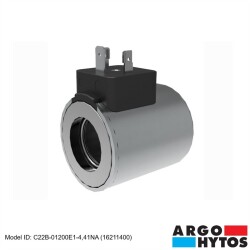 Argo-Hytos C22B-01200E1-4,41NA (16211400) Hidrolik Valf Bobini Ø22 mm DC-12V 6 Ohm - ARGO-HYTOS