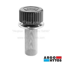 Hidrolik Flanşlı Krom Kaplı Çelik+Plastik Tank Kapağı ve Hava Filtresi - Süzgeçli, 2 mic. (LE) - ARGO-HYTOS