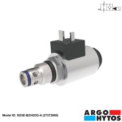 Argo-Hytos SD3E-B2/H2O2-A (27372800) Hidrolik Kartriç Tip 2/2 Bobin-Yay Tek Bobin Kumandalı Yön Kontrol Valfi - ARGO-HYTOS