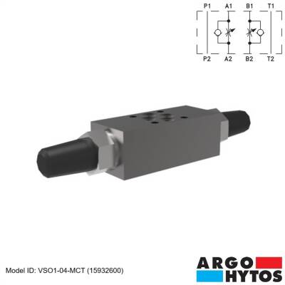 Argo-Hytos VSO1-04/MCT (15932600) Hidrolik NG04 Modüler Çek Valfli İkiz Hız Ayar Valfi - 1