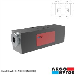 Argo-Hytos VJR1-04/MC3-010 (15963500) Hidrolik NG04 Modüler İkiz Pilot Kumandalı Çek Valf (Kilit Valfi) - ARGO-HYTOS