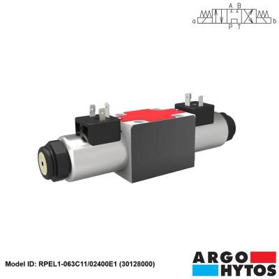 Argo-Hytos RPEL1-063C11/02400E1 (30128000) Hidrolik NG06 4/3 Açık Merkez DC-24V Çift Bobin Kumandalı Yön Kontrol Valfi - 1