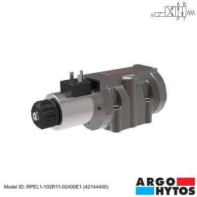 Argo-Hytos RPEL1-102R11/02400E1 (42144400) Hidrolik NG10 4/2 Bobin-Yay DC-24V Tek Bobin Kumandalı Yön Kontrol Valfi - 1