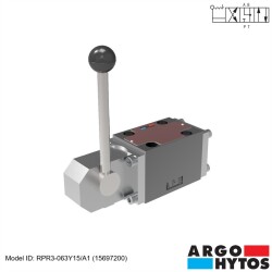 Argo-Hytos RPR3-063Y15/A1 (15697200) Hidrolik NG06 4/3 Y Merkez Kol Kumandalı Yön Kontrol Valfi - ARGO-HYTOS