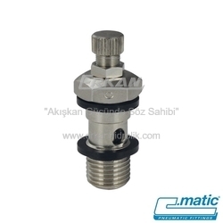 Pnömatik Push-In/Push-On Nikel Kaplı Pirinç Döner Hız Ayar Valfi Gövdesi - El Ayarlı Tip, Tek Yönlü C Tip (MV16 C) - C.MATIC