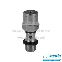 Pnömatik Nikel Kaplı Pirinç Döner Kilit Valfi Gövdesi - 2/2 Çekvalfli Tip (MV45 U) - C.MATIC