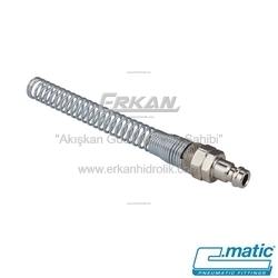 Pnömatik Nikel Kaplı Pirinç Quick Kaplin Push-On (Somun Sıkmalı) ve Yaylı Uç - 21 Seri (GU21-24) - C.MATIC
