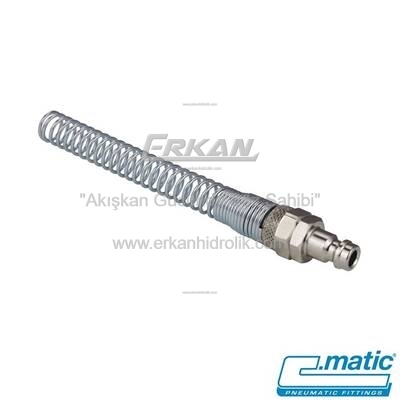 Pnömatik Nikel Kaplı Pirinç Quick Kaplin Push-On (Somun Sıkmalı) ve Yaylı Uç - 21 Seri (GU21-24) - 1