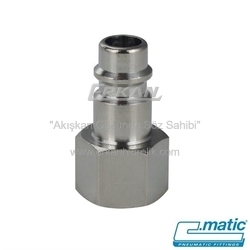 Pnömatik Nikel Kaplı Pirinç Quick Kaplin Dişi Dişli Uç - 26 Seri (GU26-21) - C.MATIC