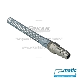 Pnömatik Nikel Kaplı Pirinç Quick Kaplin Push-On (Somun Sıkmalı) ve Yaylı Uç - 26 Seri (GU26-24) - C.MATIC