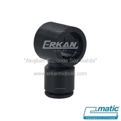 Pnömatik Push-In Plastik Tekli Banjo Çıkış (MB28) - C.MATIC