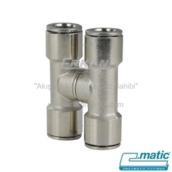 Pnömatik Push-In Nikel Kaplı Pirinç Döner Kruva (MA46) - C.MATIC