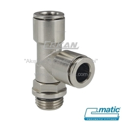 Pnömatik Push-In Nikel Kaplı Pirinç Döner Yan Bacak Dişli TE (MA24) - C.MATIC
