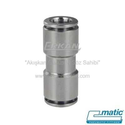 Pnömatik Push-In Nikel Kaplı Pirinç Nipel (Gıda Uyumlu) (AV26) - 1