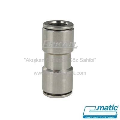 Pnömatik Push-In Nikel Kaplı Pirinç Nipel/Orantılı Nipel (MA26) - 1