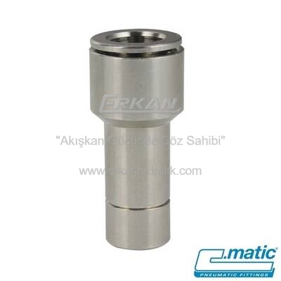 Pnömatik Push-In Nikel Kaplı Pirinç Redüksiyon/Lüle (MA25) - 1