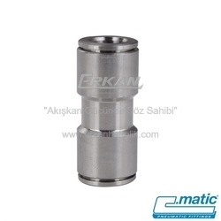 Pnömatik Push-In Paslanmaz Çelik (SS316L) Nipel (Gıda Uyumlu) (MX26) - C.MATIC