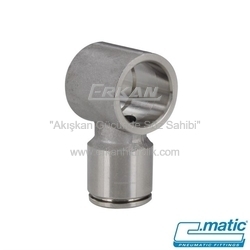 Pnömatik Push-In Paslanmaz Çelik (SS316L) Tekli Banjo Çıkış (Gıda Uyumlu) (MX35) - C.MATIC