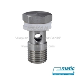 Pnömatik Push-In Paslanmaz Çelik (SS316L) Tekli Banjo Gövde (Gıda Uyumlu) (MX31) - C.MATIC