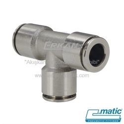 Pnömatik Push-In Nikel Kaplı Pirinç TE (MA29) - C.MATIC