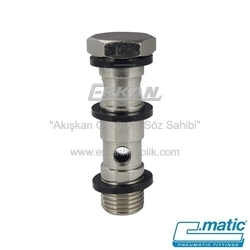 Pnömatik Push-In/Push-On Nikel Kaplı Pirinç İkili Banjo Gövde (MA32) - C.MATIC