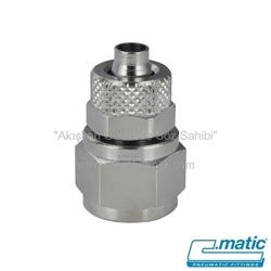 Pnömatik Push-On (Somun Sıkmalı) Nikel Kaplı Pirinç Dişi Rakor (MC13) - C.MATIC