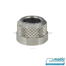Pnömatik Push-On (Somun Sıkmalı) Nikel Kaplı Pirinç Somun (MC27) - C.MATIC