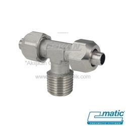 Pnömatik Push-On (Somun Sıkmalı) Paslanmaz Çelik (SS316L) Sabit Orta Bacak Dişli TE (CX20) - C.MATIC
