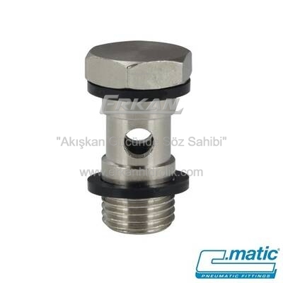 Pnömatik Push-In/Push-On Nikel Kaplı Pirinç Tekli Banjo Gövde (MA31) - 1