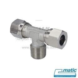 Pnömatik Yüksüklü Nikel Kaplı Pirinç Orta Bacak Dişli TE (MO19) - C.MATIC