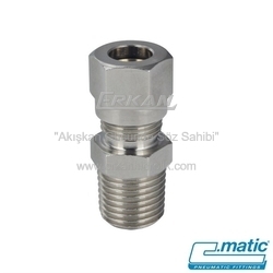 Pnömatik Yüksüklü Nikel Kaplı Pirinç Rakor (MO11) - C.MATIC