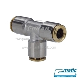 C.MATIC - C.Matic - Yağlama 80 bar Push-In Nikel Kaplı Pirinç TE