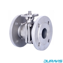 DURAVIS - Duravis - 304 SS/316 SS Paslanmaz Çelik Gövdeli 2/2 Yollu Flanşlı Tip 2 Parçalı Tepe Flanşlı Küresel Vana
