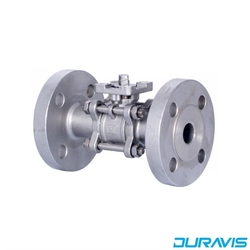 DURAVIS - Duravis - 304 SS/316 SS Paslanmaz Çelik Gövdeli 2/2 Yollu Flanşlı Tip 3 Parçalı Tepe Flanşlı Küresel Vana