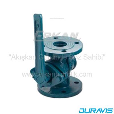 GG25 Pik Döküm Gövdeli 2/2 Yollu Flanşlı Tip Kollu Plug (Konik) Vana - 1