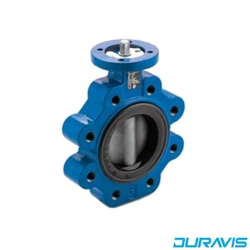 GG25 Pik Döküm Gövdeli 2/2 Yollu Lug Tip Tepe Flanşlı Kelebek Vana - DURAVIS