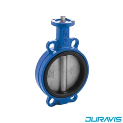 GG25 Pik Döküm Gövdeli 2/2 Yollu Wafer Tip Tepe Flanşlı Kelebek Vana - DURAVIS