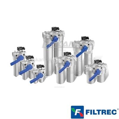 Filtrec - Hidrolik Dublex-İkili Gövde Basınç Filtresi - Hat Tipi, Alüminyum Gövdeli - 1