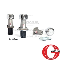 GEM-FA - Gem-Fa - Hidrolik Flanşlı Krom Kaplı Çelik Mobil Tank Kapağı ve Hava Filtresi (MDK Serisi)