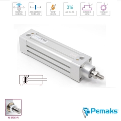 PEMAKS - Pemaks - ISP-M Serisi Manyetik ve Yastıklamalı Pnömatik Silindir (Ø32...Ø125) (ISO 15552)