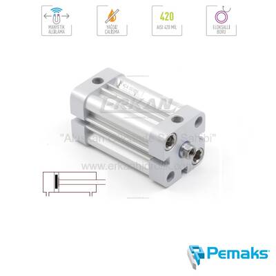 Pemaks - KC-A Serisi Manyetik Kompakt Pnömatik Silindir (Ø32...Ø100) (ISO 21287) - 1