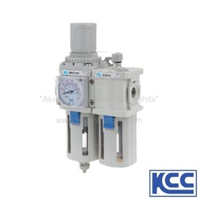 KCC - Pnömatik İkili Hava Hazırlayıcı (Filtre+Regülatör)+Yağlayıcı