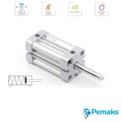 KCE-A Serisi Arkadan Yaylı Manyetik Kompakt Pnömatik Silindir (Ø32...Ø100) (ISO 21287) - PEMAKS