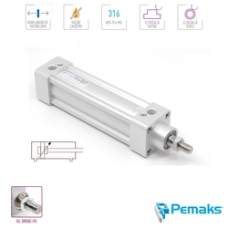 PEMAKS - Pemaks - PAC-Y Serisi Yastıklamalı Pnömatik Silindir (Ø32...Ø125) (ISO 15552)