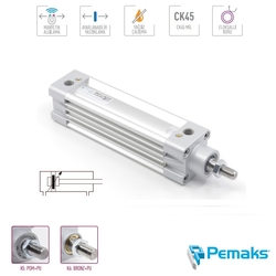PEMAKS - Pemaks - DMCE-A Serisi Manyetik ve Yastıklamalı Pnömatik Silindir (Ø32...Ø100) (ISO 15552)