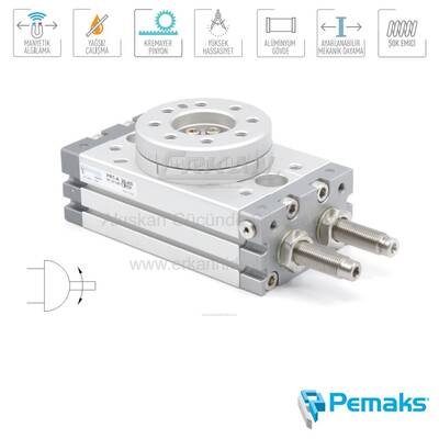Pemaks - PRT-A Serisi Manyetik Pnömatik Döner Silindir (Ø10...Ø50) - 1