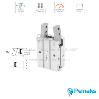 Pemaks - PGA-A Serisi Manyetik Pnömatik Açılı Tutucu (Ø10...Ø25) - 1
